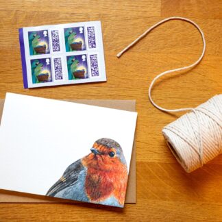A6 Robin greetings card - Blank