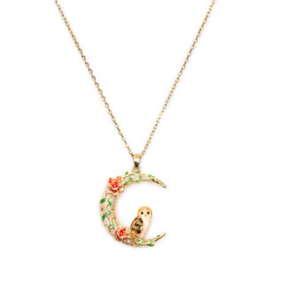 Bill Skinner Owl in the moon necklace