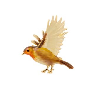 Fable Robin Enamel Brooch