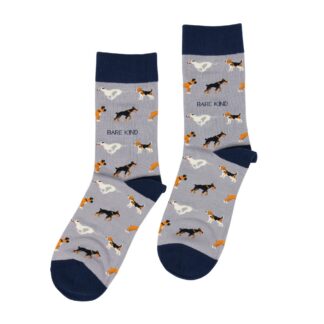 Barekind Bamboo Purple Dog Socks