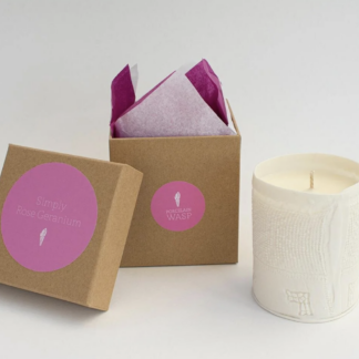 Sarah Wygas porcelain candle - Rose Geranium - Pre order